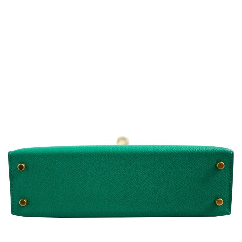 Vert Jade Epsom Mini Kelly 20 II Gold Hardware, 2021 - Crowned Bag