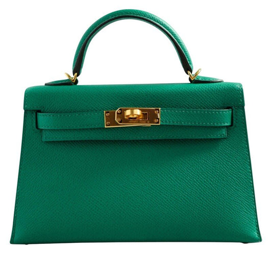 Vert Jade Epsom Mini Kelly 20 II Gold Hardware, 2021 - Crowned Bag