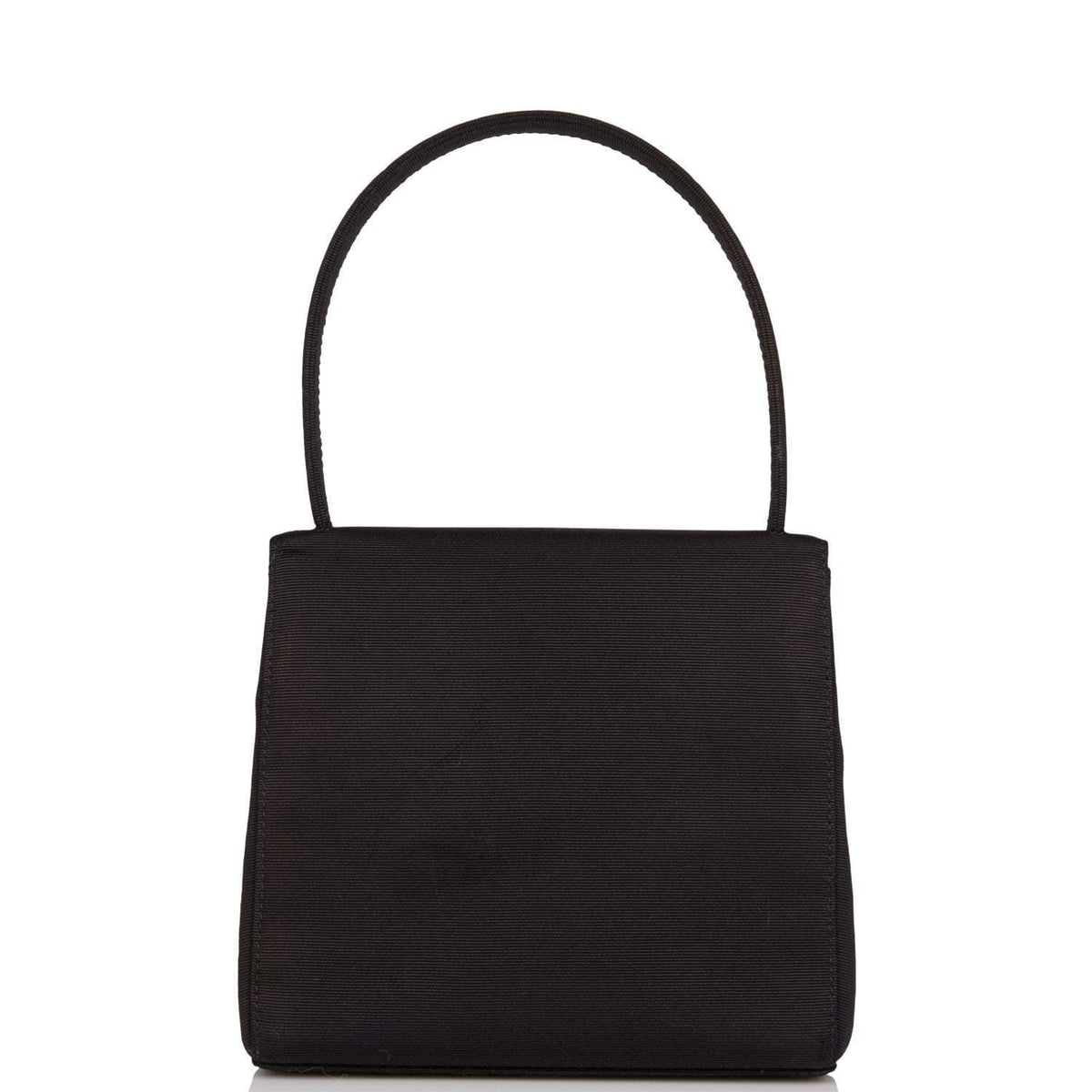 Vintage Chanel Mini Kelly Bag Black Satin Gold Hardware - Crowned Bag