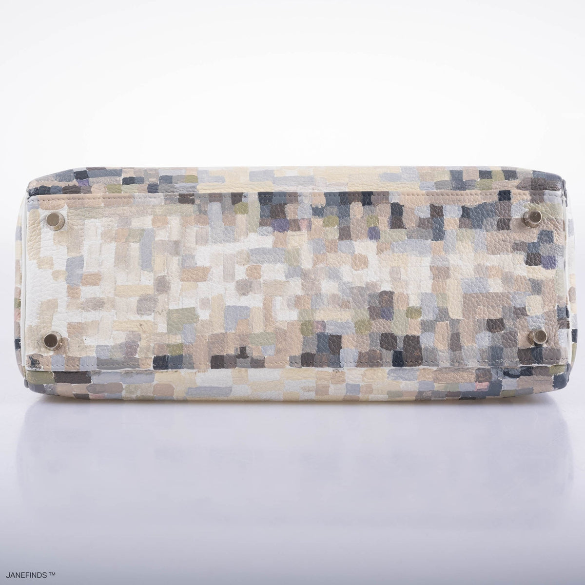 Vintage Hermes Kelly 32 Digital Hima Custom Painted Clemence with Palladium Hardware - Crowned Bag