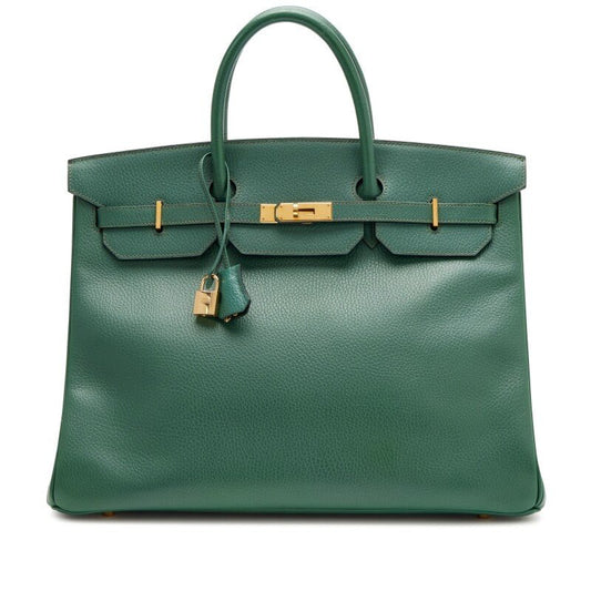 Vintage Vert Anglais Ardennes Birkin 40 Gold Hardware, 1996 - Crowned Bag