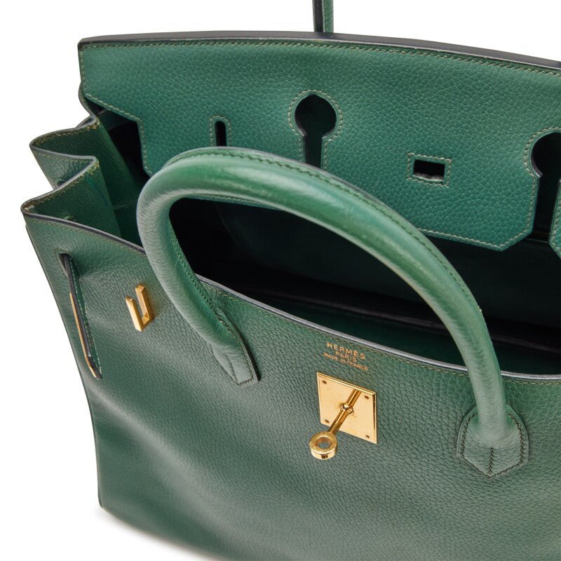 Vintage Vert Anglais Ardennes Birkin 40 Gold Hardware, 1996 - Crowned Bag