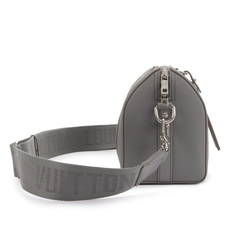 Virgil Abloh Gray Aerogram Leather City Keepall Silver Hardware, 2021-2022 - Crowned Bag